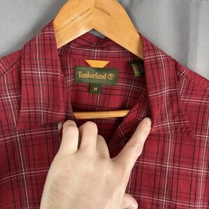 Timberland Mens Plaid Casual Button Down Long Sleeve Shirt Size M
